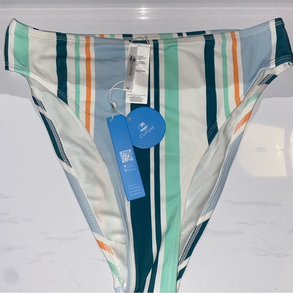 Cupshe Striped Triangle Bikini Swimsuit - Picture 10 of 13